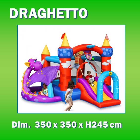 scivolo draghetto roma gonfiabile noleggio roma